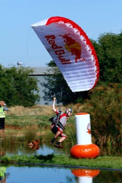 Red Bull athlete Marco going for Speed at Skydive Pretoria