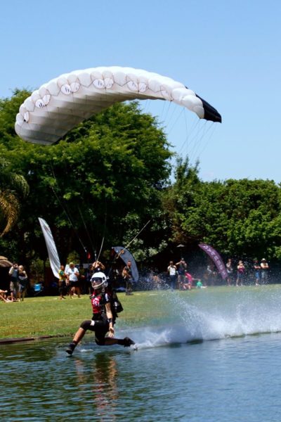 Robin free styling it up over the pond at Skydive Pretoria