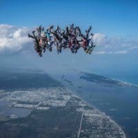 Skydivers flying head down photo edited by Steve Fitch on Sharing Perspectives Icarus Canopies blog 2