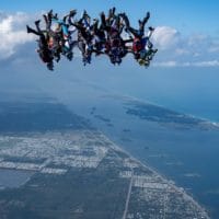 Skydivers flying head down photo edited by Scott Patterson on Sharing Perspectives Icarus Canopies blog