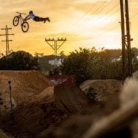 sunset bike jump