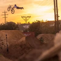 sunset bike jump