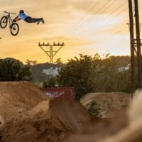 sunset bike jump