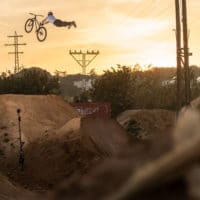 sunset bike jump