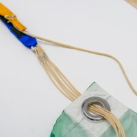 gear hook up mistakes in a parachute's brake line and slider grommet
