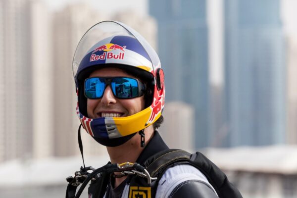 Dani Roman head shot in Red Bull helmet