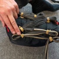 showing clean line stows on d-bag