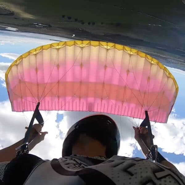 canopy pilot pov from under nza prototype with testie looking towards ground