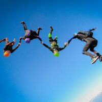 omni99 flying together in formation in head down and head up positions