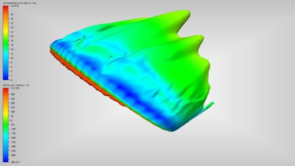 aerodynamics example of drag showing on canopy flying 3d model