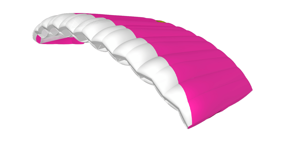 Helium Magenta 1 JYRO Petra parachute product image from colour picker pink black and white canopy